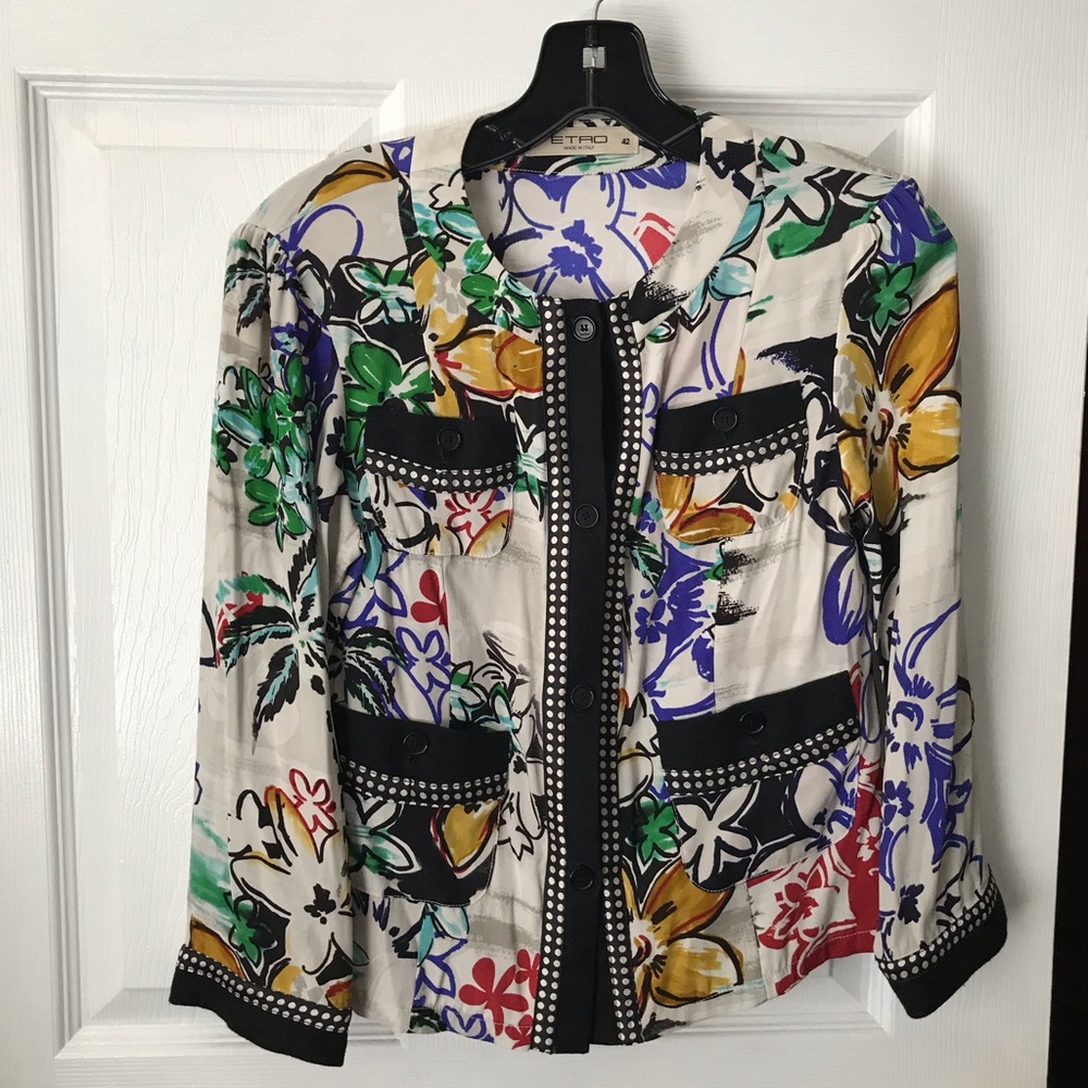 Etro silk flower jacket